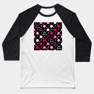 Valentine's Polka Dots Baseball T-Shirt